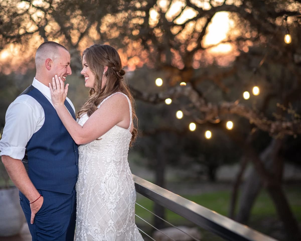 Romantic sunset portraits in the Texas Hill Country