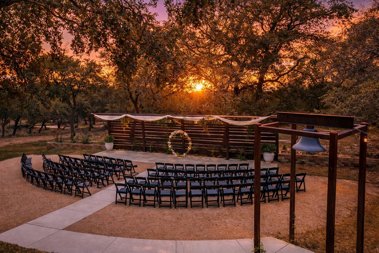 Hill Country Sunset Wedding Ceremony at Prima Vista