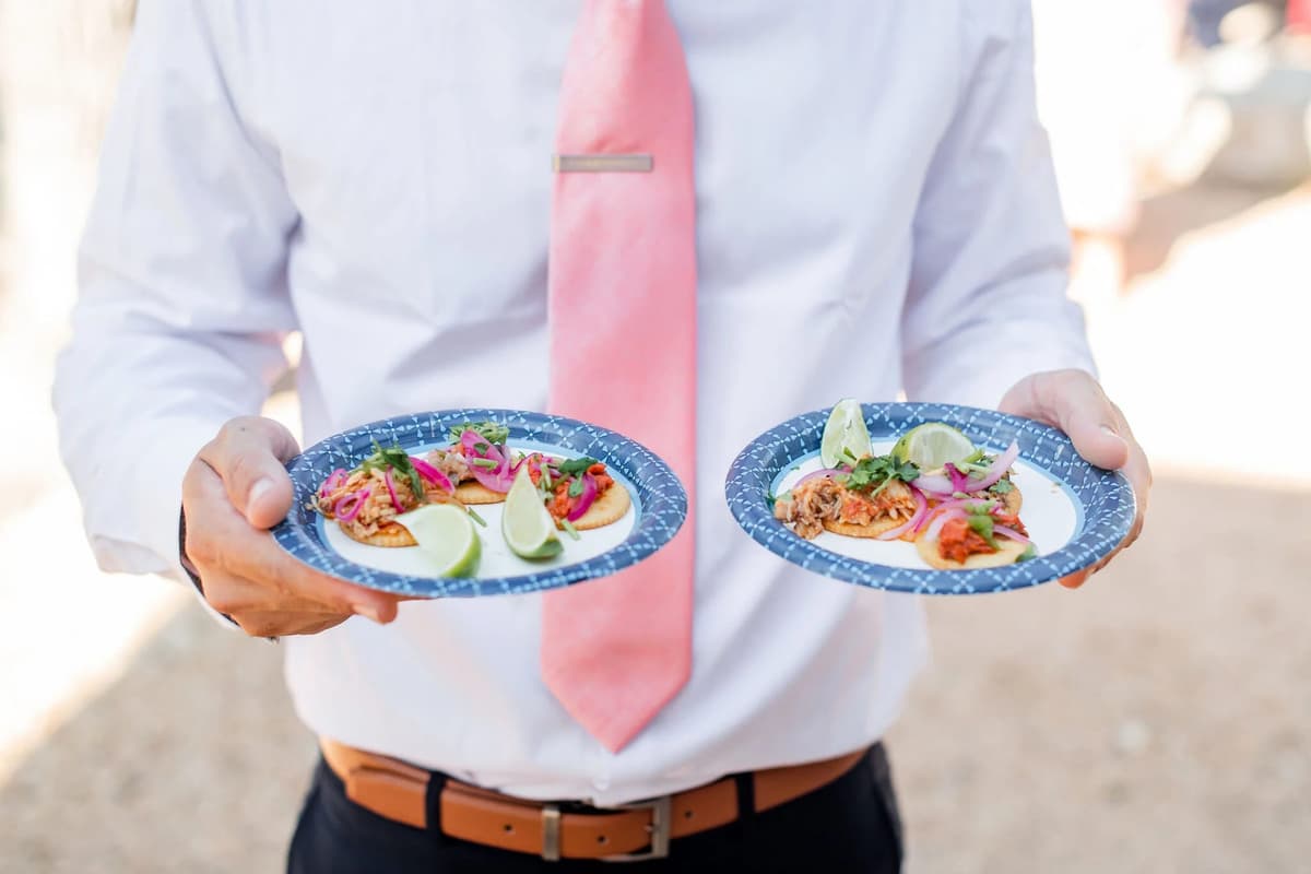 Wedding catering setup near Austin