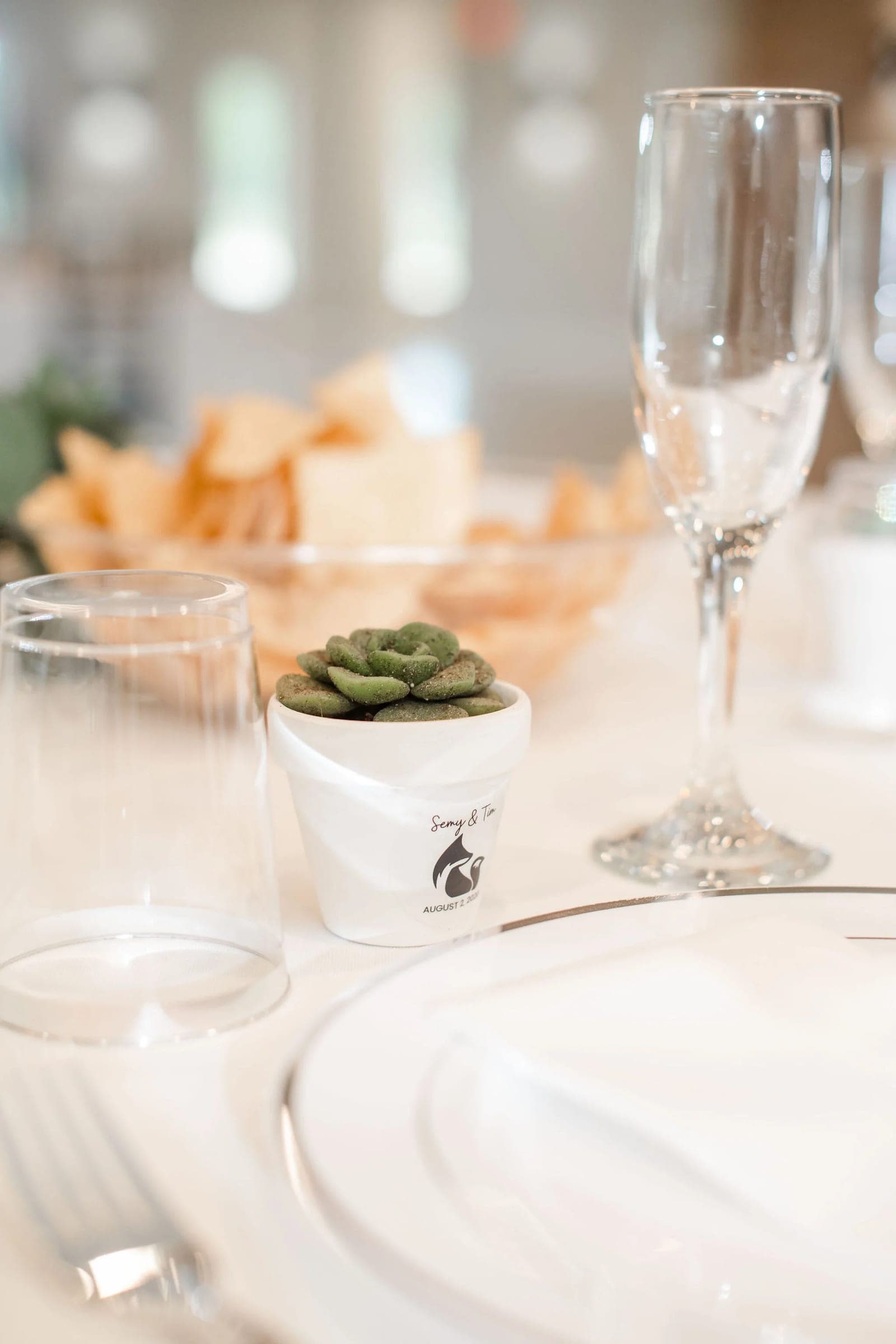 Modern Succulent Wedding Centerpiece