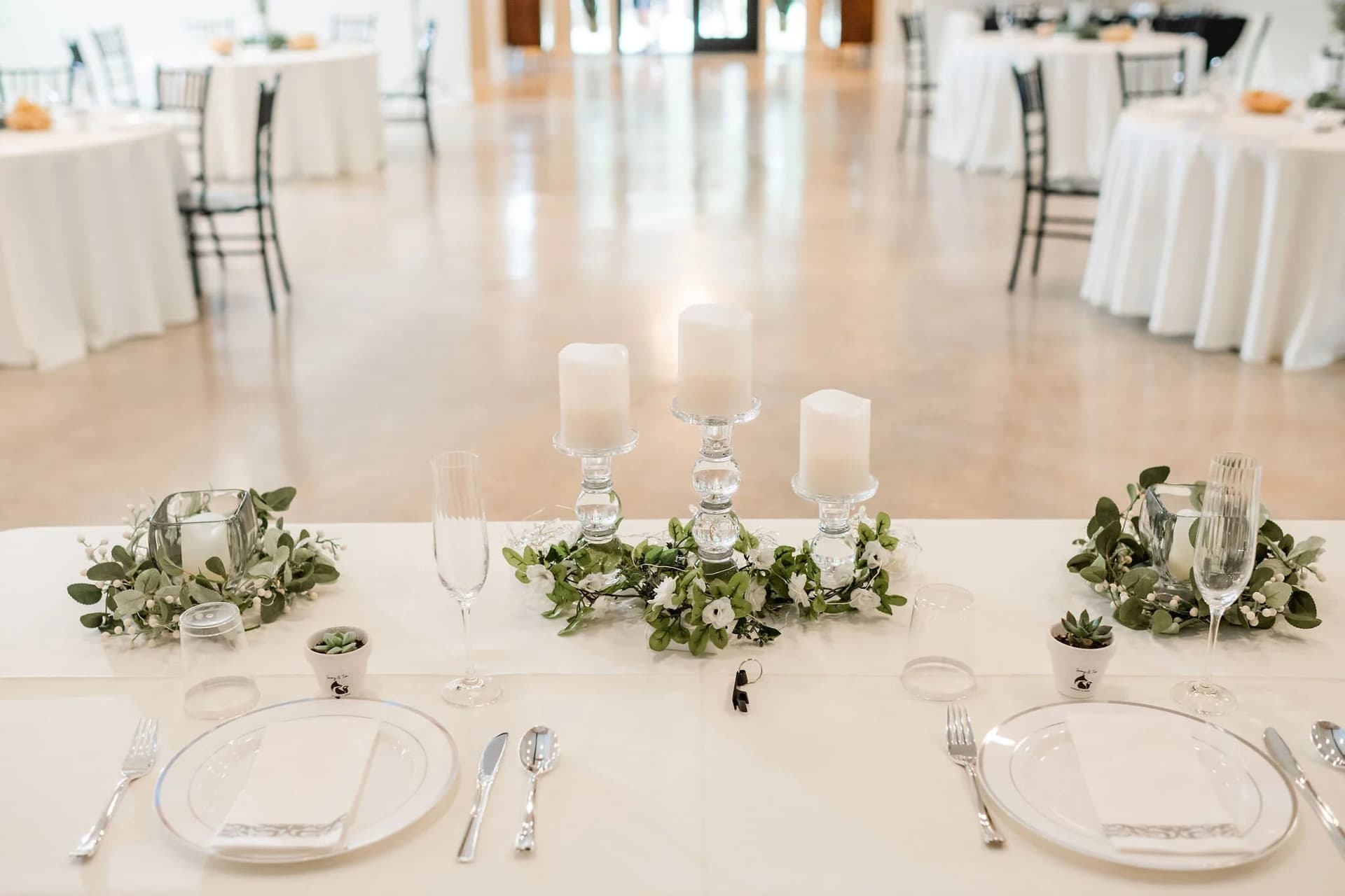 Decorated Head Table in Hall