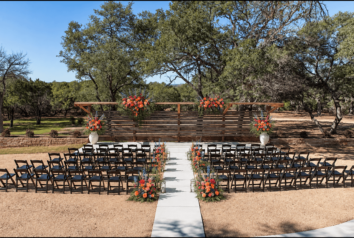 Colorful Editorial outdoor ceremony concept
