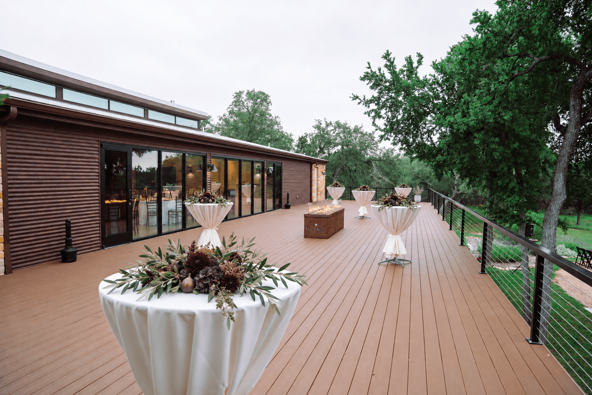 Rooted Romance decorated deck at Prima Vista
