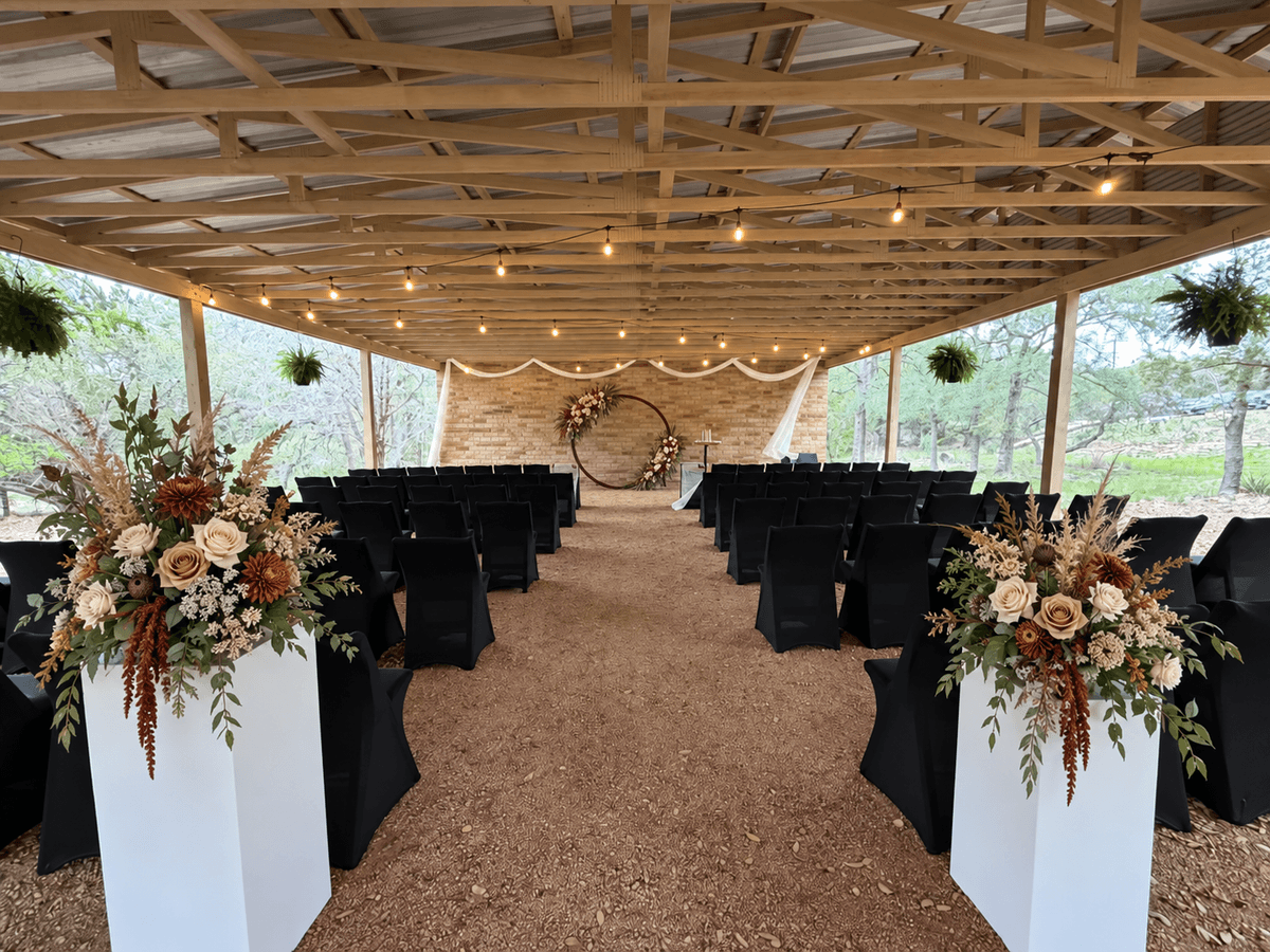 Texas Western Chic pavilion ceremony