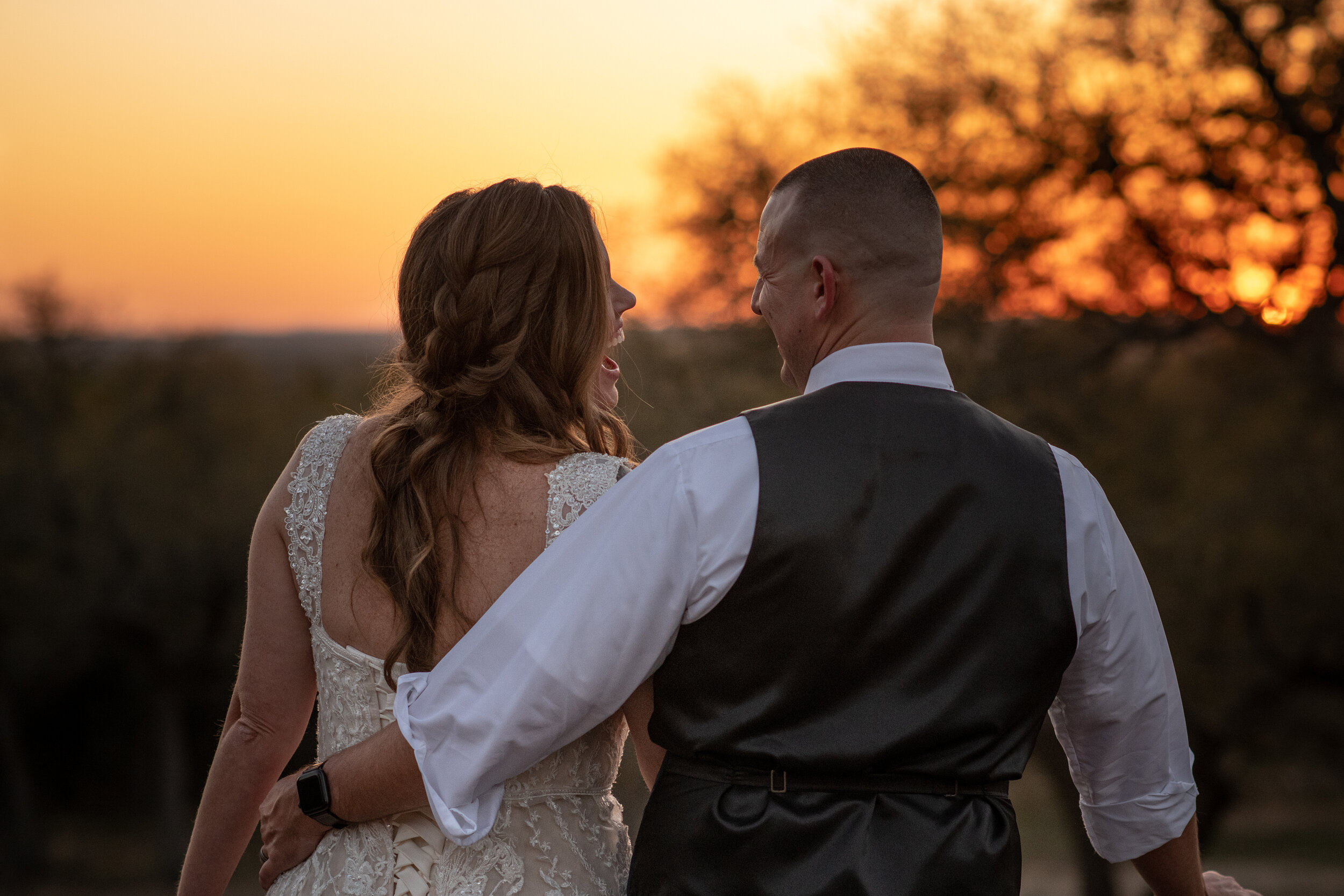 Sunset Wedding Portrait